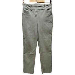 Hilary Radley Pants Women's Small Black White Check Stretch Pull-On Ankle Slim